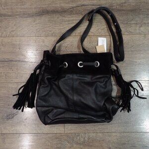 + NWT American Eagle Wander Collection Leather Bucket Bag Italy Suede/Leather